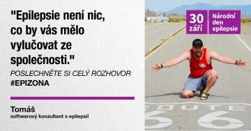 "Epilepsie není nic, co by vás mělo vylučovat ze společnosti." Poslechněte si celý rozhovor, Tomáš, softwarový konzultant s epilepsií